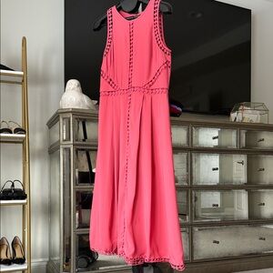 Elegant Pink Sleeveless Dress Ann Taylor